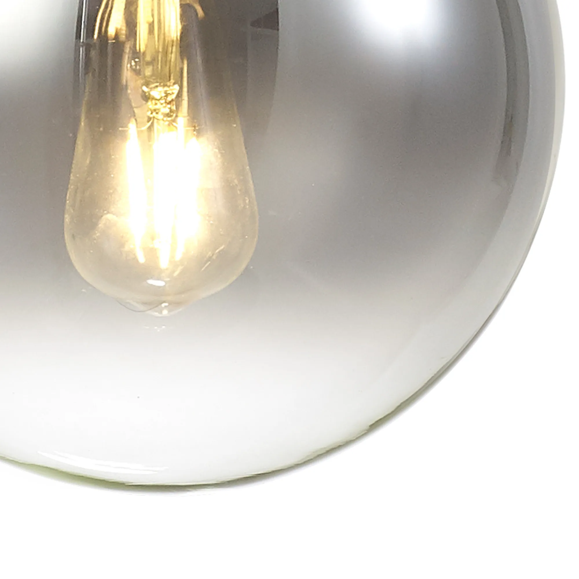 Miranda 25cm Glass Pendant 1 Light Matt Black D0706  Deco Miranda